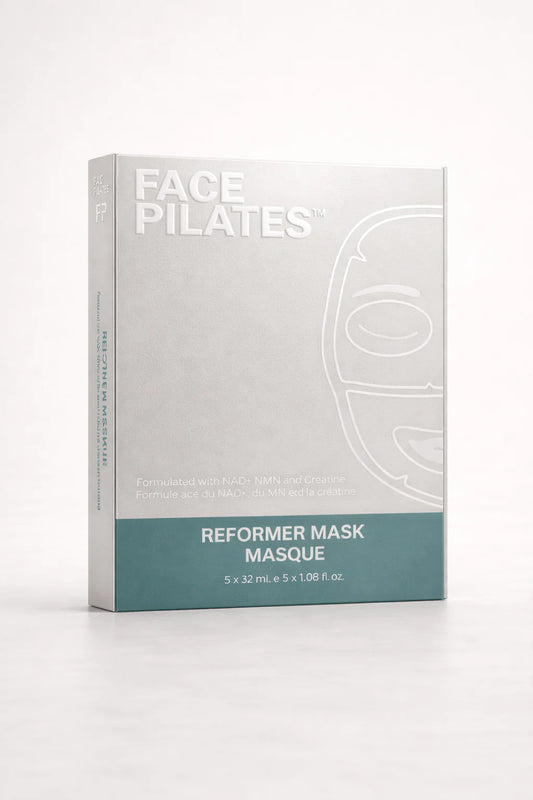 Box of Face Pilates Reformer Mask Masque on a white background