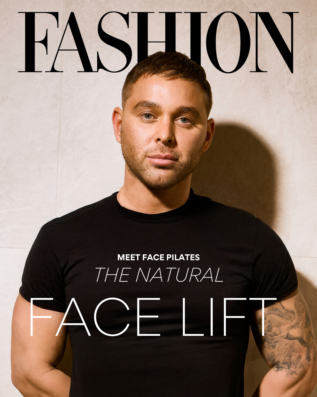 AMAN Spa Toronto founder Thomas Tullo on the cover of Fashion Magazine for Face Pilates